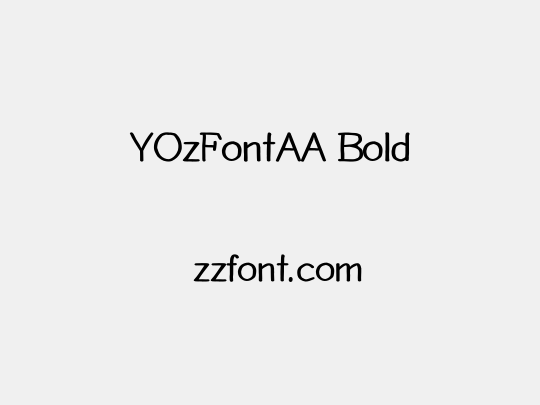 YOzFontAA Bold