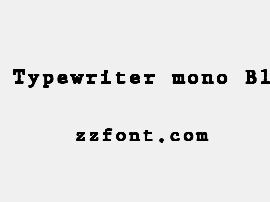 JMH Typewriter mono Black