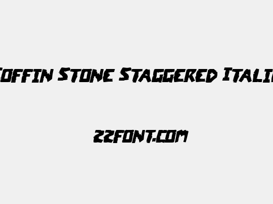 Coffin Stone Staggered Italic