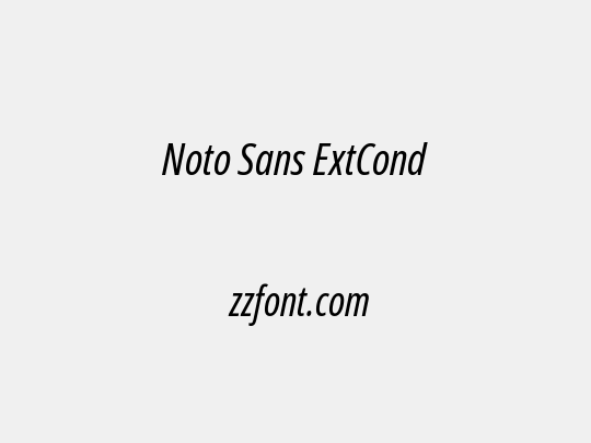 Noto Sans ExtCond