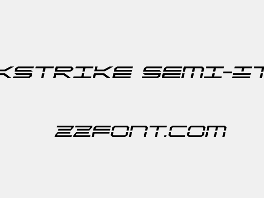 QuickStrike Semi-Italic