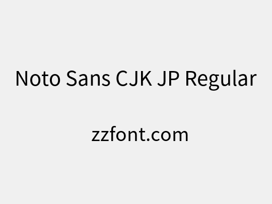 Noto Sans CJK JP Regular