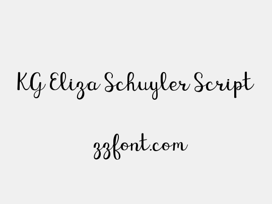 KG Eliza Schuyler Script