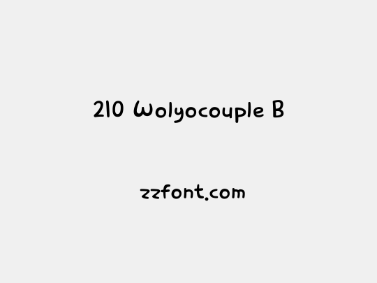 210 Wolyocouple B