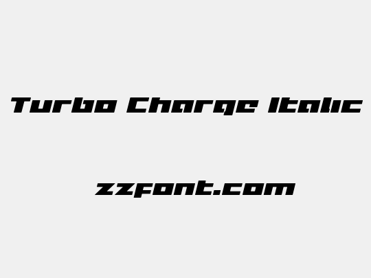 Turbo Charge Italic