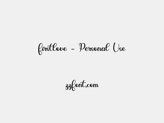 firstlove - Personal Use