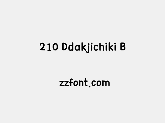 210 Ddakjichiki B