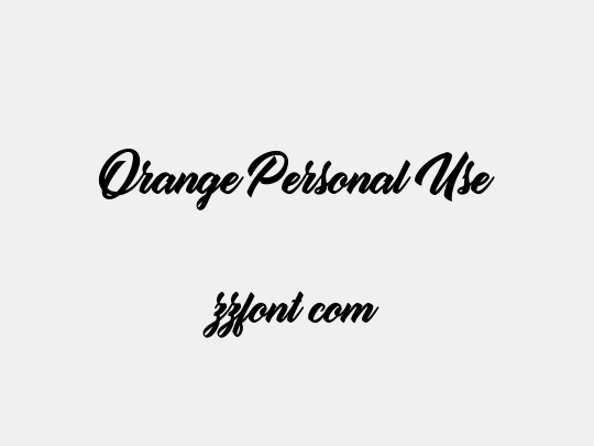 Orange Personal Use