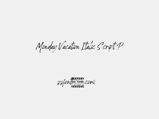 Monday Vacation Italic Script P