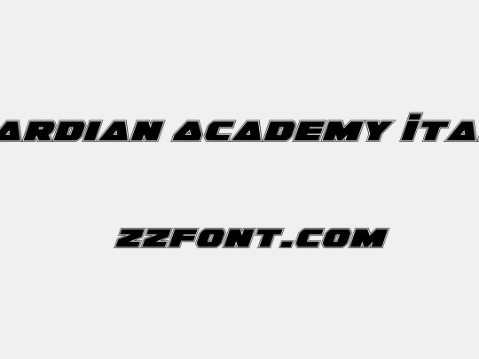 Guardian Academy Italic