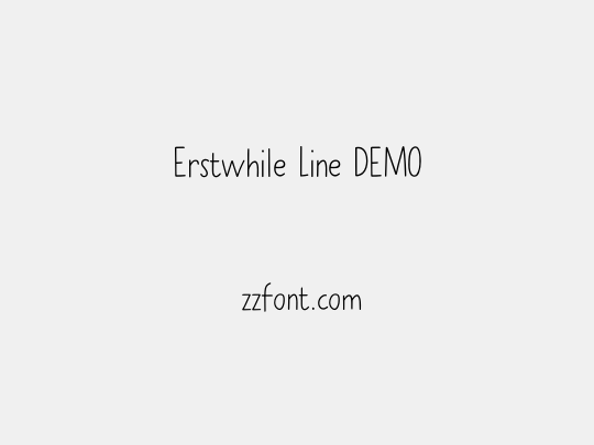 Erstwhile Line DEMO