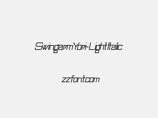SwingarmYori-LightItalic