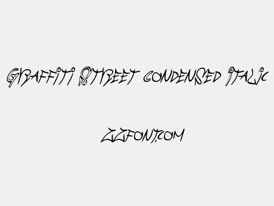 Graffiti Street Condensed Italic