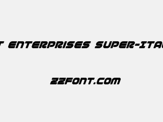 1st Enterprises Super-Italic