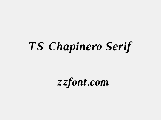 TS-Chapinero Serif