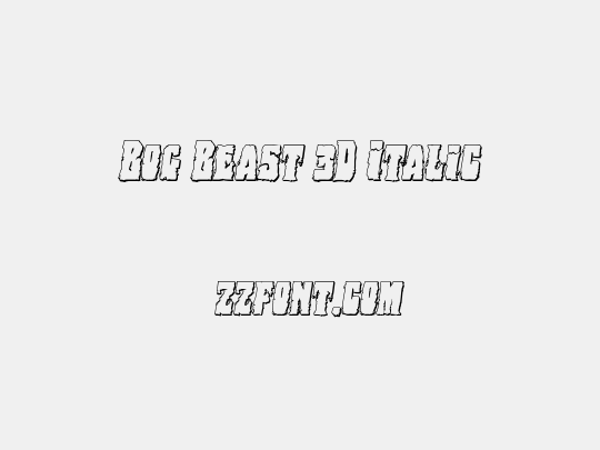 Bog Beast 3D Italic