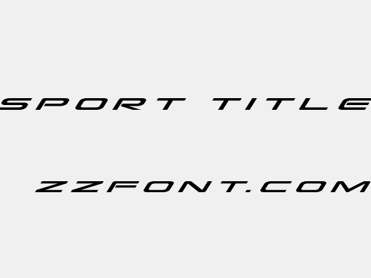 Grand Sport Title Italic