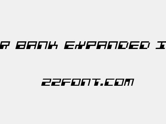 Phaser Bank Expanded Italic