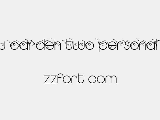 NEW GARDEN TWO PERSONAL USE