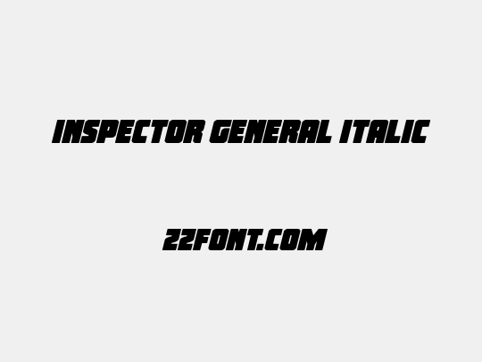 Inspector General Italic