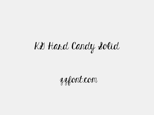 KG Hard Candy Solid