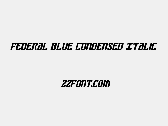 Federal Blue Condensed Italic