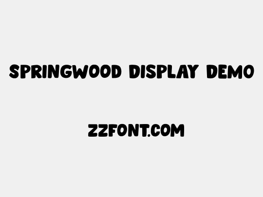 Springwood Display DEMO