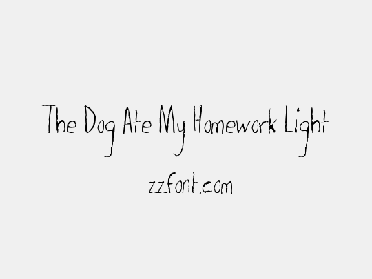 The Dog Ate My Homework Light