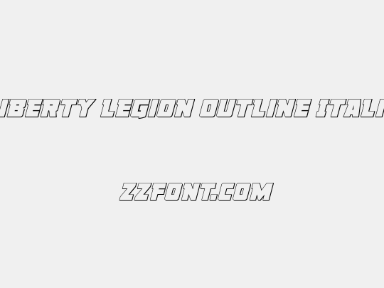 Liberty Legion Outline Italic