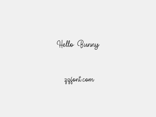 Hello Bunny