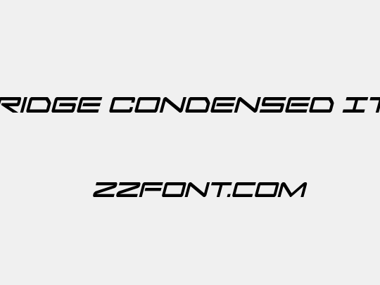 Sky Ridge Condensed Italic