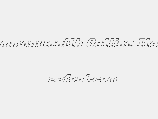 Commonwealth Outline Italic