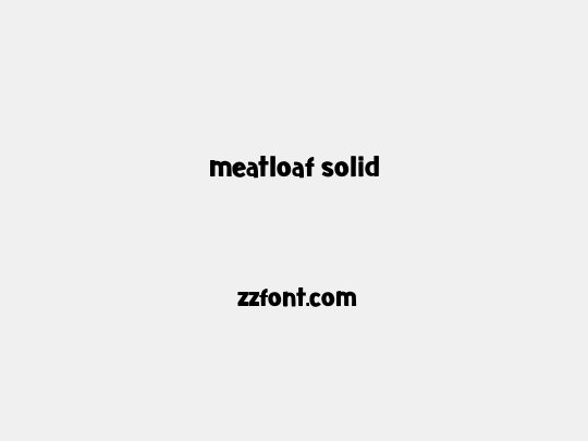 meatloaf solid