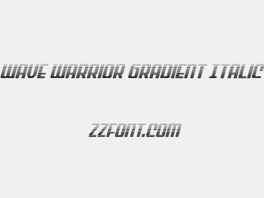 Wave Warrior Gradient Italic