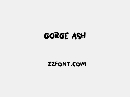 GORGE  ASH