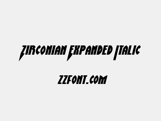 Zirconian Expanded Italic