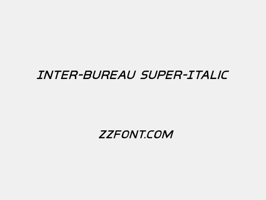 Inter-Bureau Super-Italic