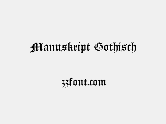 Manuskript Gothisch