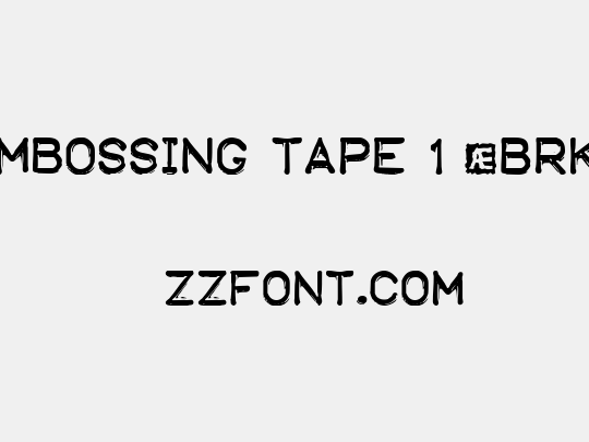 Embossing Tape 1 (BRK)