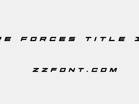 Future Forces Title Italic