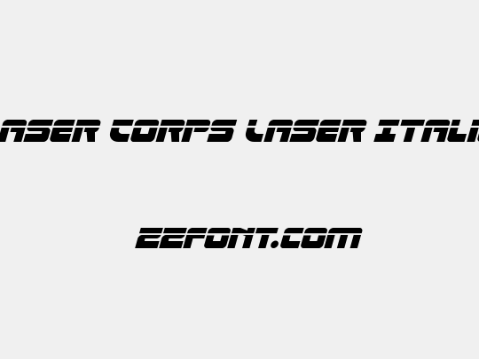 Laser Corps Laser Italic