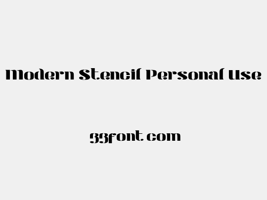 Modern Stencil Personal Use