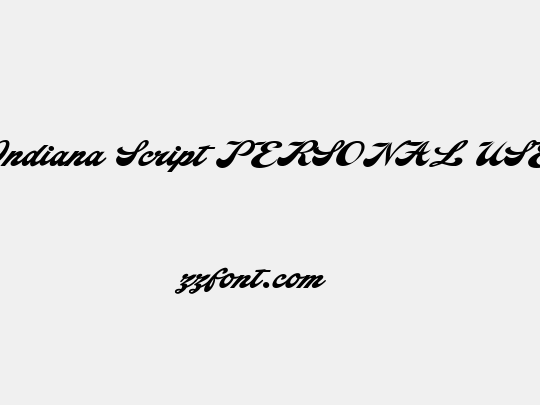 Indiana Script PERSONAL USE