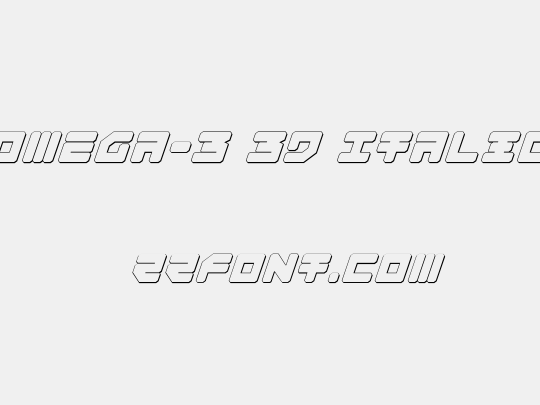 Omega-3 3D Italic