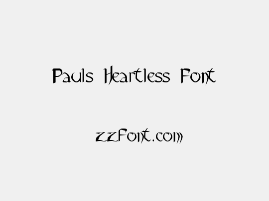 Pauls Heartless Font