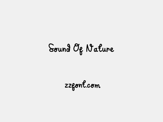 Sound Of Nature