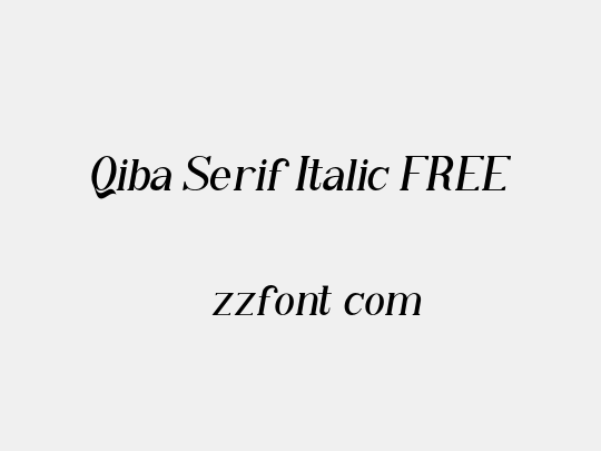 Qiba Serif Italic FREE