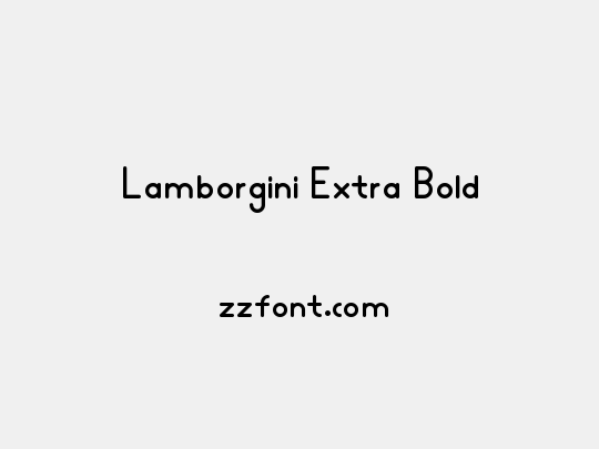 Lamborgini Extra Bold