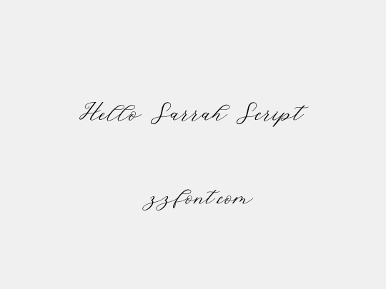 Hello Sarrah Script
