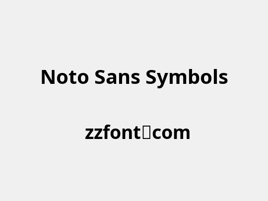 Noto Sans Symbols